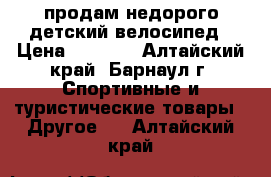 продам недорого детский велосипед › Цена ­ 1 200 - Алтайский край, Барнаул г. Спортивные и туристические товары » Другое   . Алтайский край